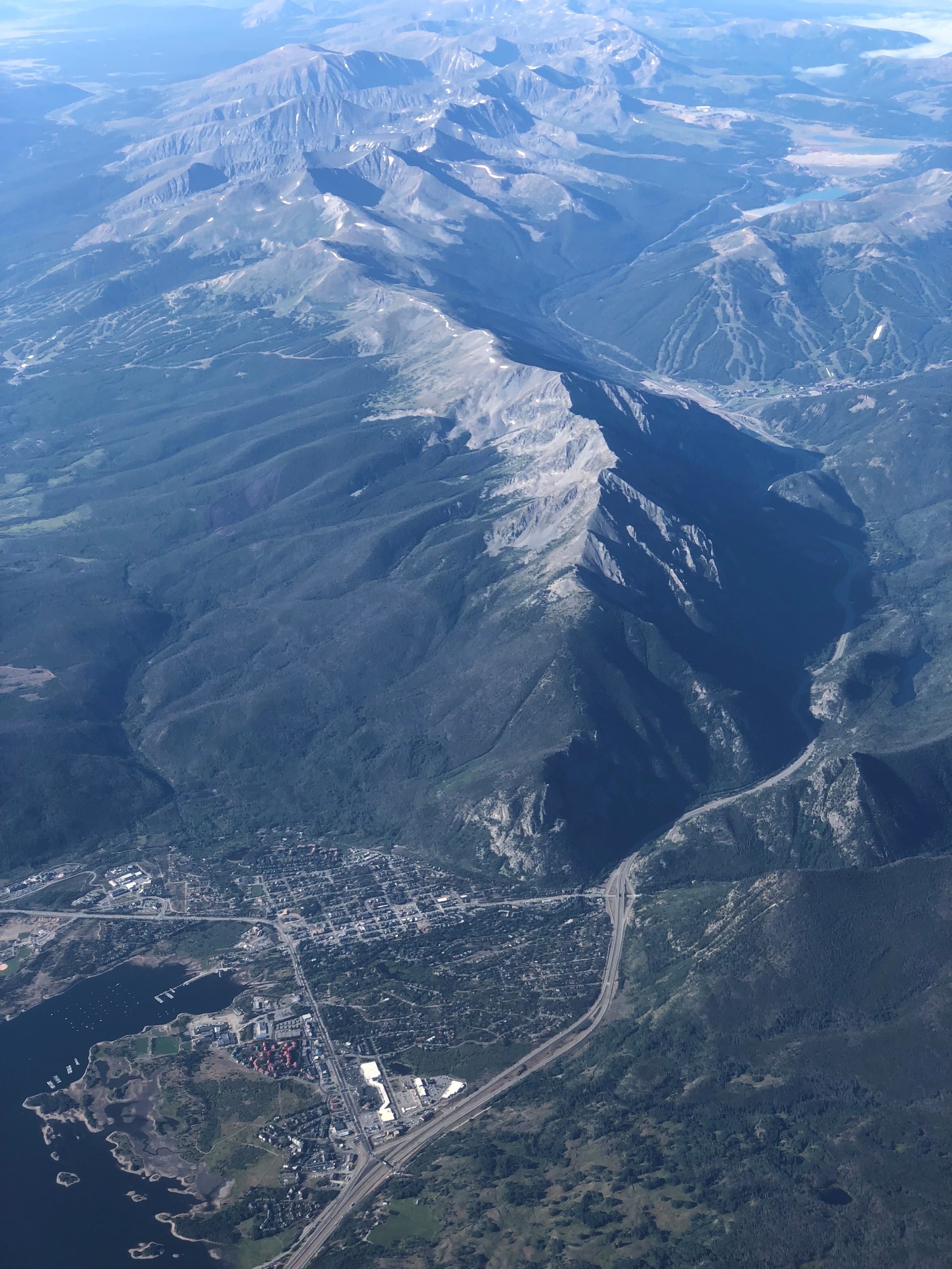 Aerial View of Summit County and Frisco from 30,000 feet