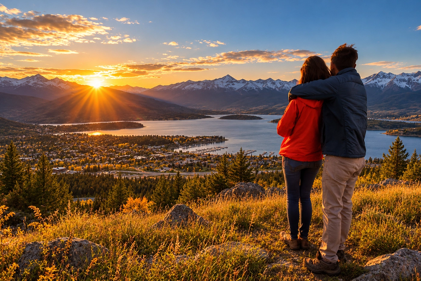 Golden Hour Over Lake Dillon