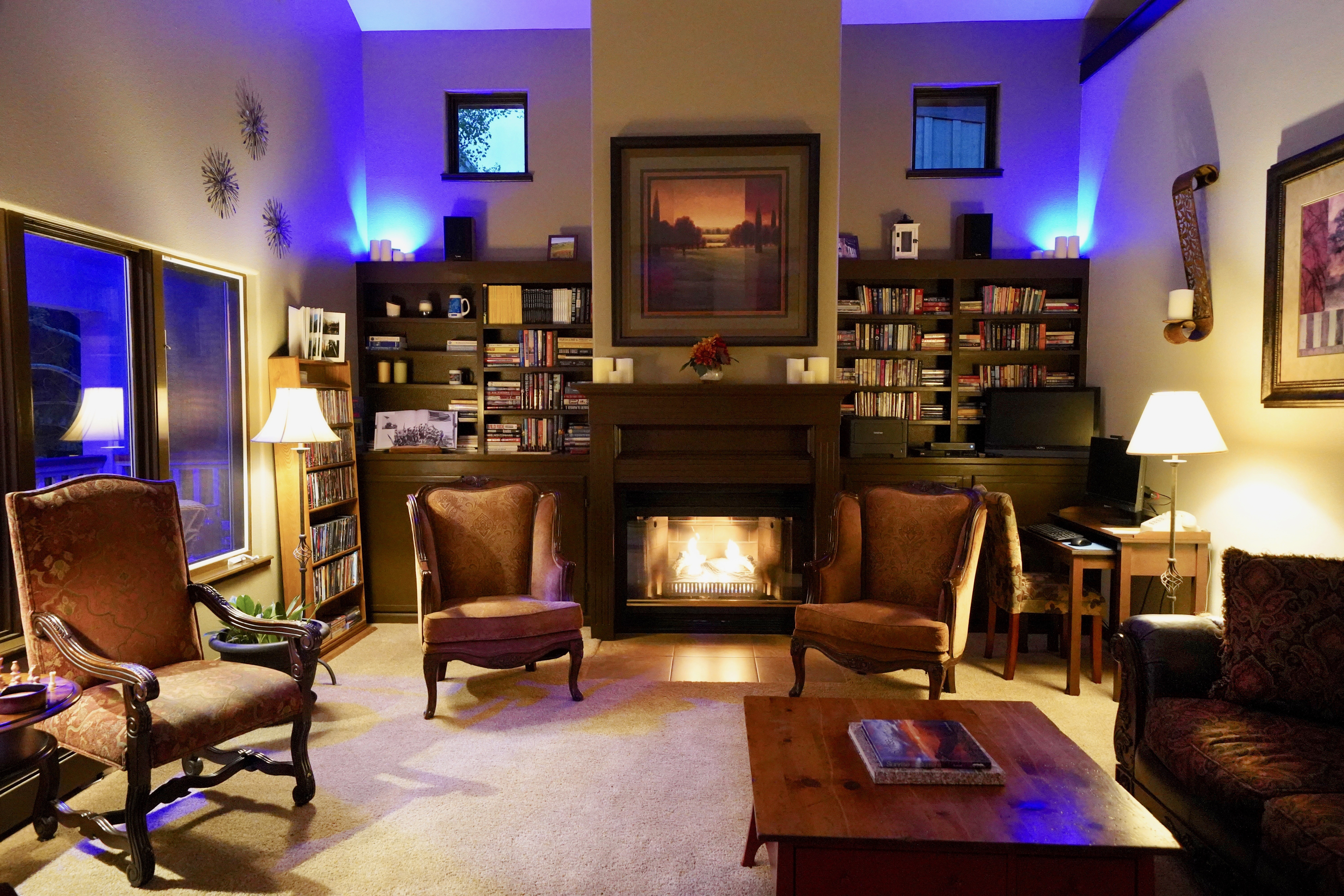 cozy fireplace living room frisco colorado